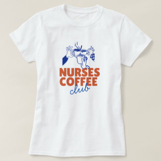レトロ看護師コーヒークラブTシャツ Tシャツ