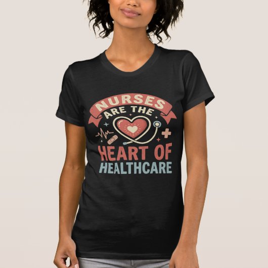 レトロ看護師感謝シャツ Tシャツ (正面)