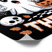 レトロ看護師 ゴースト ハロウィン ワクチン Say Boo To The ポスター (角)