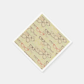 レトロ眼鏡ヒップスター スタンダードカクテルナプキン (角)