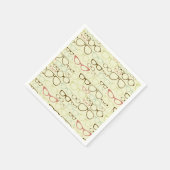 レトロ眼鏡ヒップスター スタンダードカクテルナプキン (角)