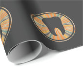 レトロ矯正歯科ヴィンテージ歯の図 ラッピングペーパー (ロールコーナー)