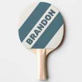 レトロ石板グレイはっきりした三ストライプつの名前 卓球ラケット (裏面)