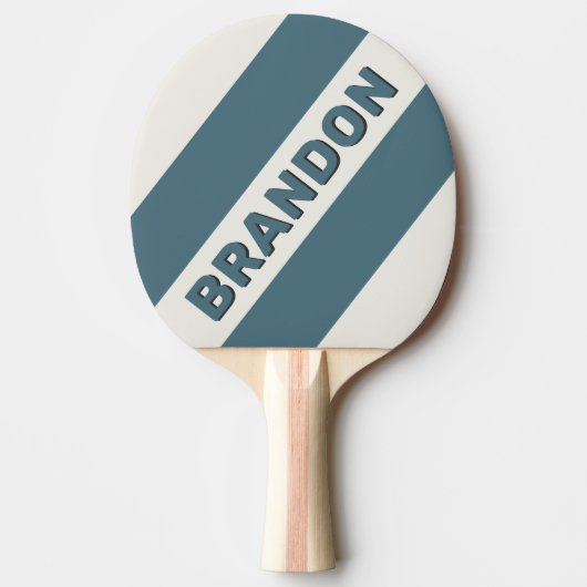 レトロ石板グレイはっきりした三ストライプつの名前 卓球ラケット (正面)