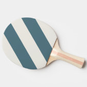 レトロ石板グレイ三はっきりしたストライプ 卓球ラケット (横)