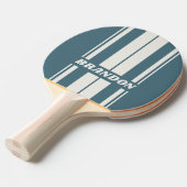 レトロ石板グレーデュアルストライプボード名 卓球ラケット (正面アングル)