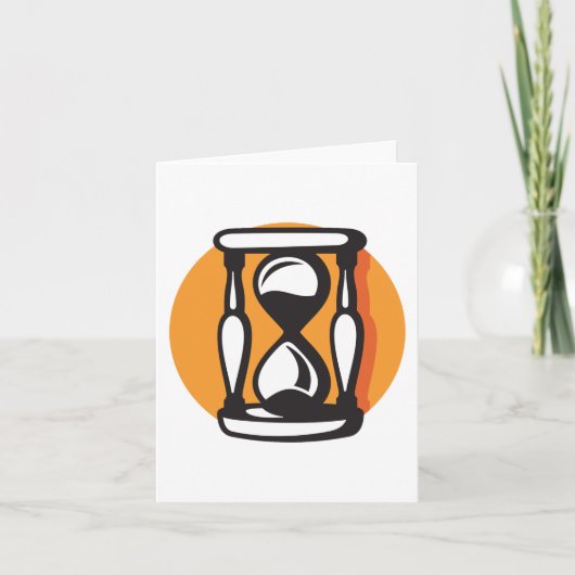 レトロ砂時計ミニマリスト時間 カード (正面)