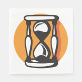 レトロ砂時計ミニマリスト時間 スタンダードランチョンナプキン (正面)