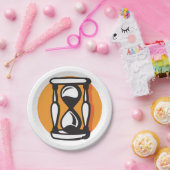 レトロ砂時計ミニマリスト時間 ペーパープレート (パーティー)