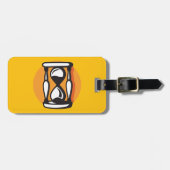 レトロ砂時計ミニマリスト時間 ラゲッジタグ (正面横)