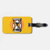 レトロ砂時計ミニマリスト時間 ラゲッジタグ (裏面横)