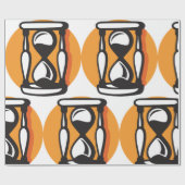 レトロ砂時計ミニマリスト時間 ラッピングペーパー (フラット)