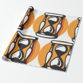 レトロ砂時計ミニマリスト時間 ラッピングペーパー (アンロールド)