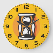 レトロ砂時計ミニマリスト時間 ラージ壁時計 (正面)