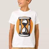 レトロ砂時計ミニマリスト時間 Tシャツ (正面)