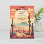 レトロ砂漠とサボテン結婚ズ 招待状 (スタンド正面)
