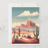 レトロ砂漠とサボテン結婚ズ 招待状 (裏面)