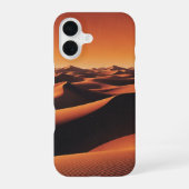 レトロ砂漠の砂丘 iPhone 16ケース (裏面)
