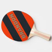 レトロ砂漠はっきりしたのストライプ草原の名前 卓球ラケット (横)