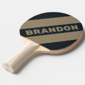 レトロ砂漠はっきりした三ストライプつの名前 卓球ラケット (正面アングル)