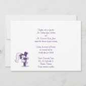 レトロ硬化結婚式招待状 招待状 (裏面)