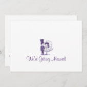 レトロ硬化結婚式招待状 招待状 (正面/裏面)