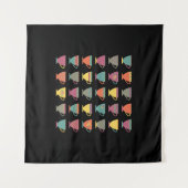 レトロ磁器ティーカップ、カラフルコーヒーマグ タペストリー (正面(横))