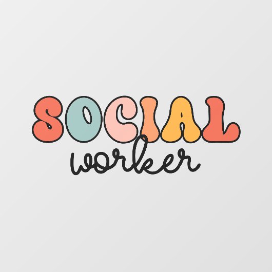 レトロ社会福祉士 ウィンドウサイン (シート)