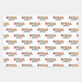 レトロ社会福祉士 ラッピングペーパーシート (正面)