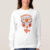 レトロ祝ラブ スウェットシャツ (正面)