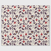 レトロ神秘的パターン ラッピングペーパー (フラット)