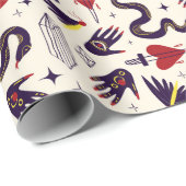 レトロ神秘的パターン ラッピングペーパー (ロールコーナー)