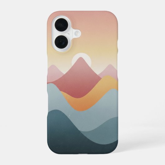 レトロ禅マウンテン iPhone 16ケース (裏面)
