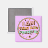 レトロ禅風I am Calm and Peace マグネット (正面/裏面)