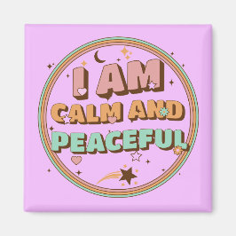 レトロ禅風I am Calm and Peace マグネット