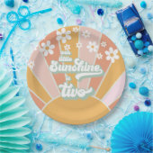 レトロ私たちのサンシャインは2つのデイジーボホ紙プレート ペーパープレート (パーティー)