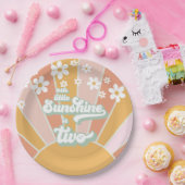 レトロ私たちのサンシャインは2つのデイジーボホ紙プレート ペーパープレート (パーティー)