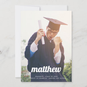 レトロ私の名前は大学の二つの写真の法律GRAD 案内状