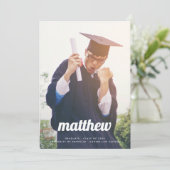 レトロ私の名前は大学の二つの写真の法律GRAD 案内状 (スタンド正面)