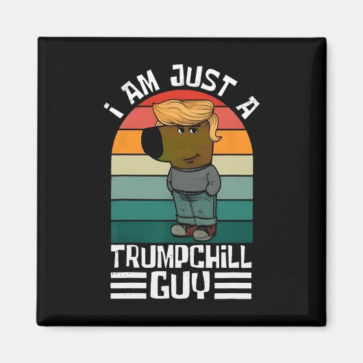 レトロ私はただのトランプの冷たい男のおもしろいトランプ マグネット (正面)