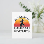 レトロ私はむしろ社交ダンス踊り ポストカード (スタンド正面)