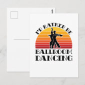 レトロ私はむしろ社交ダンス踊り ポストカード (正面/裏面)