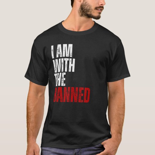 レトロ私は禁書の本の虫と一緒にいる Tシャツ (正面)