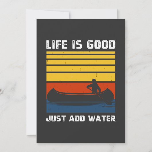 レトロ私は良いパドリングカヤックカヤーカーが必要 招待状 (正面)