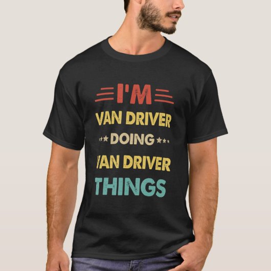 レトロ私はVan Driver Things 2を実行しているVan Driver Tシャツ (正面)