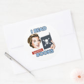 レトロ私読は本を禁止した ラウンドシール (封筒)