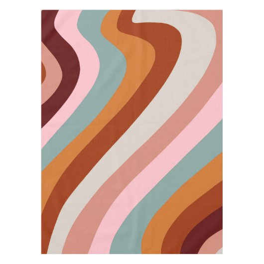 レトロ秋の渦 テーブルクロス (正面)