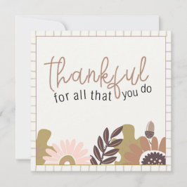 レトロ秋の秋フローラファームハウスサンクスギビング 招待状