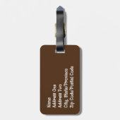 レトロ秋の荷物タグ ラゲッジタグ (裏面縦)