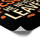 レトロ秋イエスは決して感謝祭離れを行わない ポスター (角)